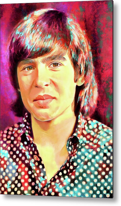 The Monkees Metal Print featuring the mixed media Davy Jones Tribute Art Daydream Believer by The Rocker Chic