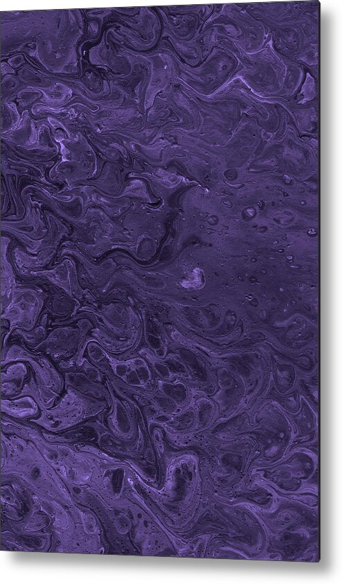 Deep Purple Metal Print featuring the painting Deep Purple by Abstract Art