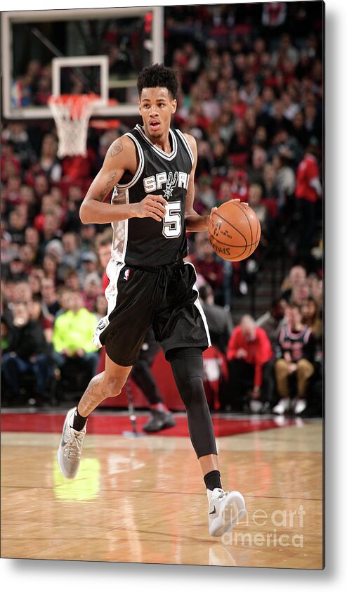 Dejounte Murray Metal Print featuring the photograph Dejounte Murray by Cameron Browne