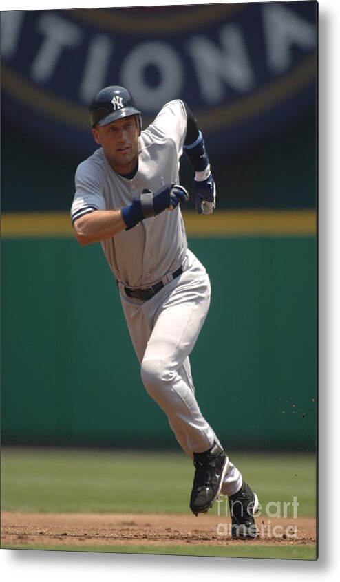 People Metal Print featuring the photograph Derek Jeter by Mitchell Layton