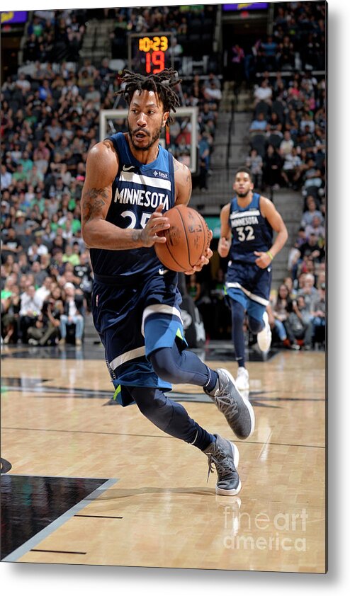 Nba Pro Basketball Metal Print featuring the photograph Derrick Rose by Mark Sobhani