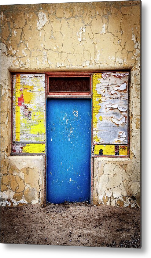 Door Metal Print featuring the photograph Desert Blue Door by Craig J Satterlee