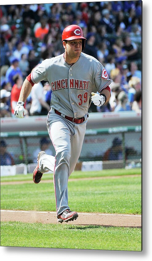 Devin Mesoraco Metal Print featuring the photograph Devin Mesoraco by David Banks