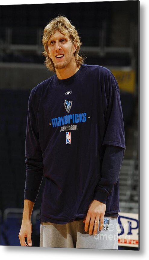 Nba Pro Basketball Metal Print featuring the photograph Dirk Nowitzki by Mitchell Layton