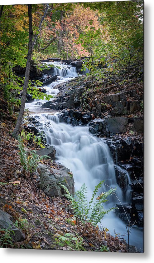 Nature Metal Print featuring the photograph Dividend Pond Waterfall - Rocky Hill CT by Kyle Lee