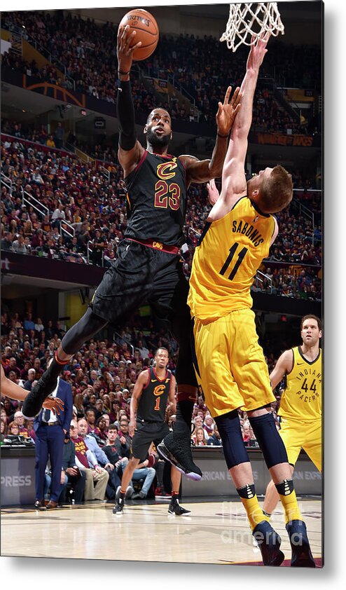 Playoffs Metal Print featuring the photograph Domantas Sabonis and Lebron James by David Liam Kyle