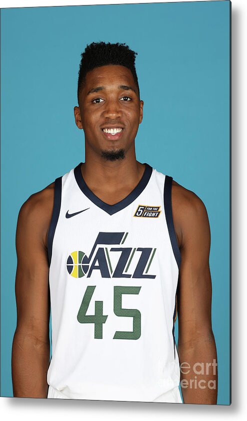 Media Day Metal Print featuring the photograph Donovan Mitchell by Nba Photos
