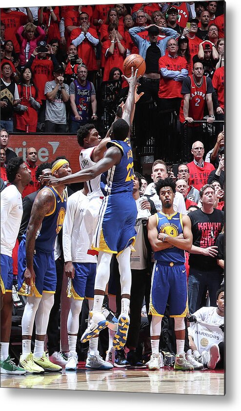Playoffs Metal Print featuring the photograph Draymond Green and Kyle Lowry by Nathaniel S. Butler