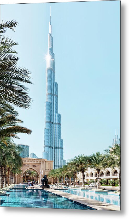 Uae Metal Print featuring the photograph Dubai UAE - Wonderful Burj Khalifa by Philippe HUGONNARD
