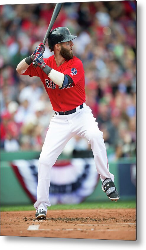 Playoffs Metal Print featuring the photograph Dustin Pedroia by Rob Tringali