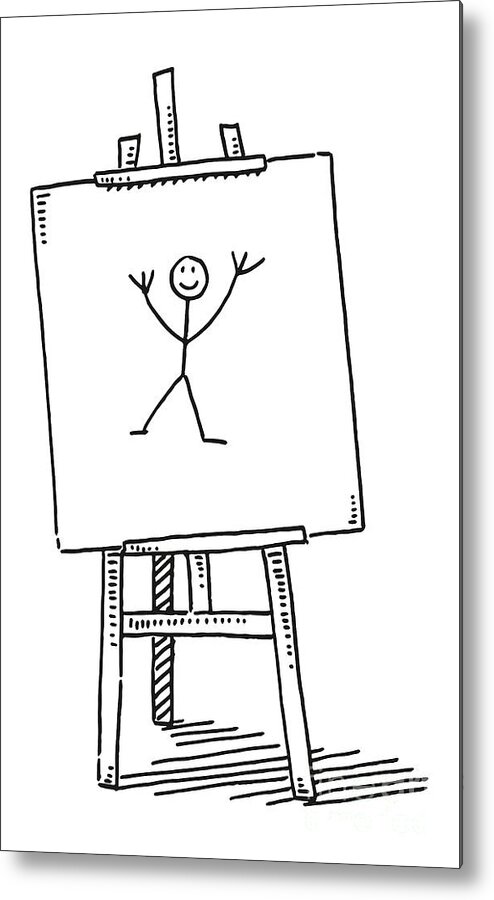 Easel Child Sketch Artwork Drawing Metal Print by Frank Ramspott - Pixels  Merch