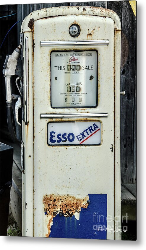 Old Gas Pump Metal Print featuring the photograph Esso Extra by Elaine Berger