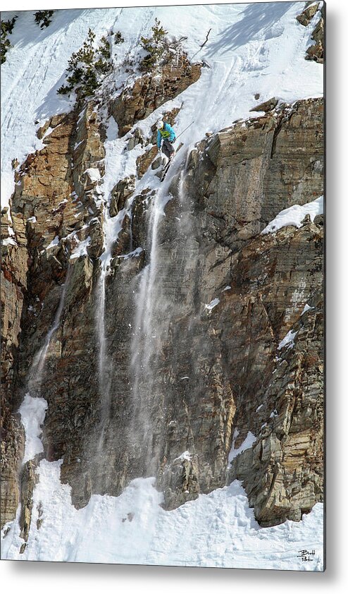 Utah Metal Print featuring the photograph Extreme Competition Skier - Snowbird, Utah - IMG_9912e by Brett Pelletier