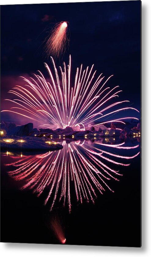 Fireworks Metal Print featuring the photograph Failure to launch by Christopher Mathews