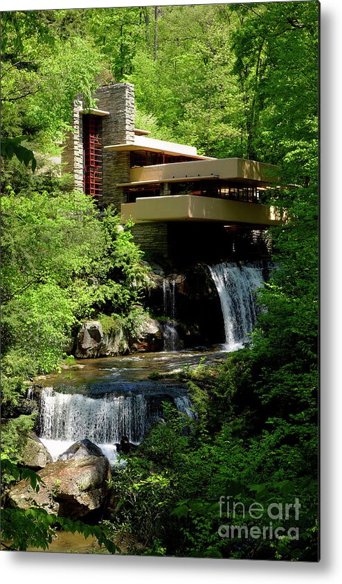 Frank Lloyd Wright Metal Print featuring the photograph Fallingwater House - Pennsylvania by Doc Braham