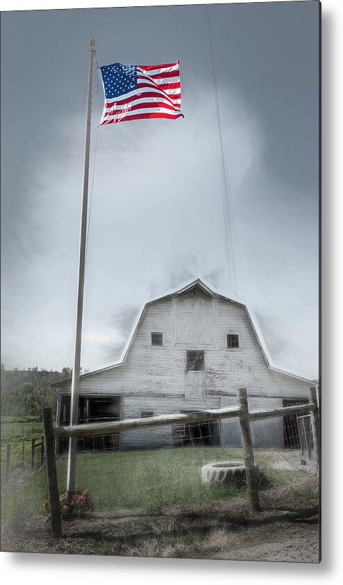 Flag Metal Print featuring the photograph Farm Colors by Jim Love