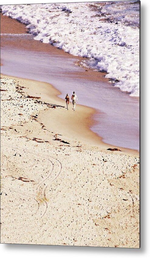 Beach Metal Print featuring the photograph Footsteps by Diana Angstadt