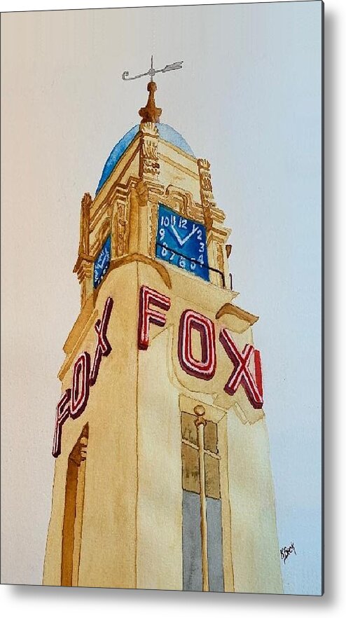 Fox Metal Print featuring the painting FOX Theater, Bakersfield,CA by Katherine Young-Beck