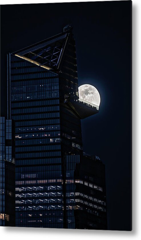 Full moon sitting on the edge of The Edge by Steve Schaum