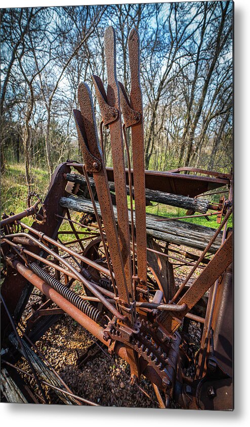 Antique Farm Equipment Metal Print featuring the photograph Geared Up by Ron Long Ltd Photography
