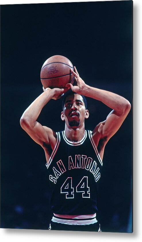 1980-1989 Metal Print featuring the photograph George Gervin by Bill Baptist