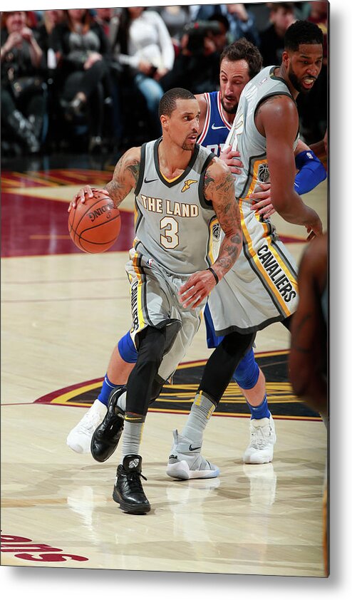 Nba Pro Basketball Metal Print featuring the photograph George Hill by Jeff Haynes