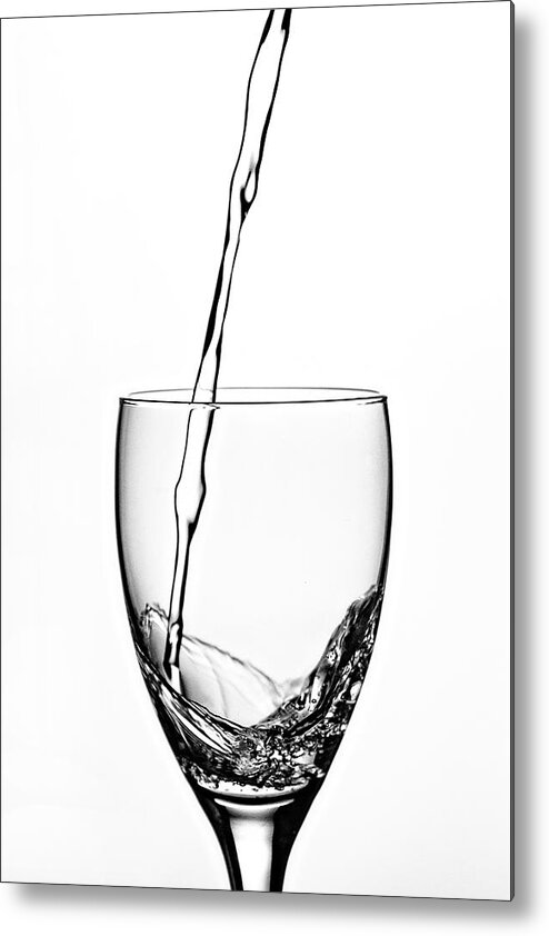 Liquid Metal Print featuring the photograph Glass Half Full by Carmen Kern