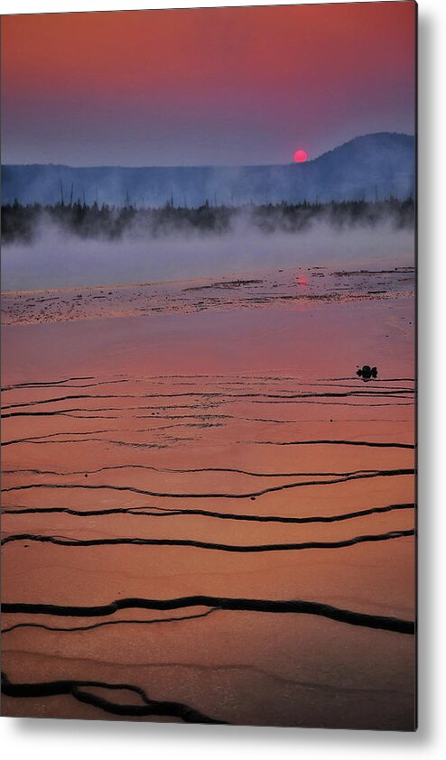 Mountain Metal Print featuring the photograph Grand Prismatic Sunset Dream by Go and Flow Photos