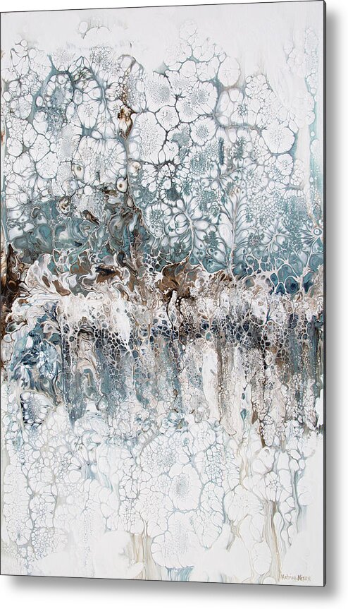 Blue Metal Print featuring the painting Into the Blue by Katrina Nixon