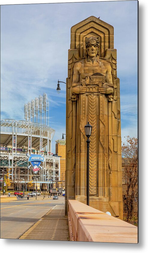 Cleveland Guardians Metal Print featuring the photograph Guardians Progressive Field by Dale Kincaid