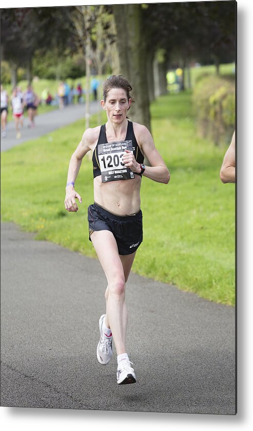 People Metal Print featuring the photograph Half Marathon Runner by Theasis