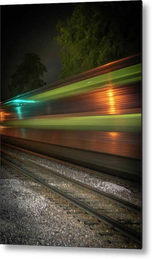 Metra Metal Print featuring the photograph Heading Out or Heading In by Laura Hedien