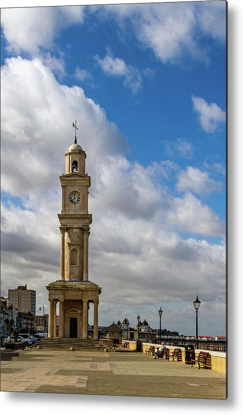Seaside Metal Print featuring the photograph Herne Bay Clock Tower by Shirley Mitchell