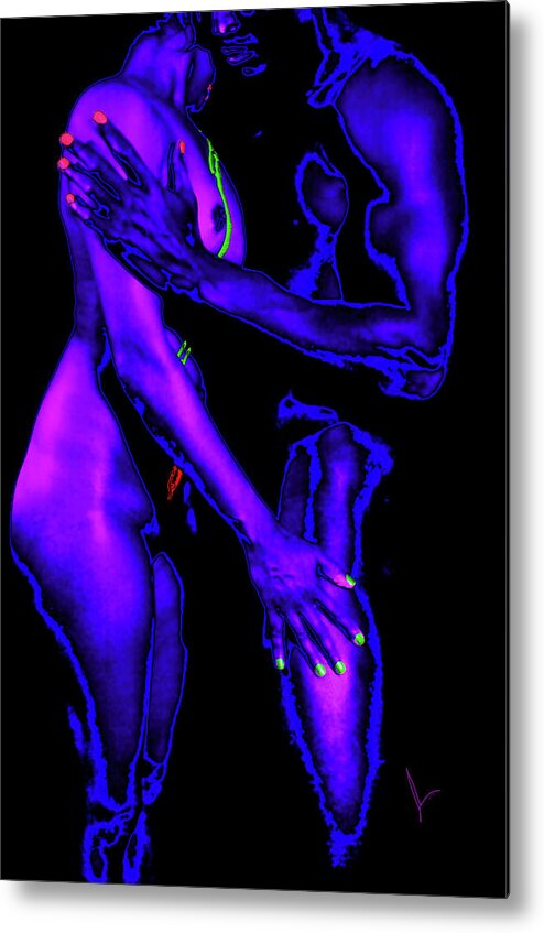 Blacklight Metal Print featuring the photograph Hold Me by Jose Pagan