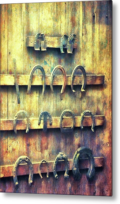 19th Metal Print featuring the photograph Horse Shoes by Jamart Photography