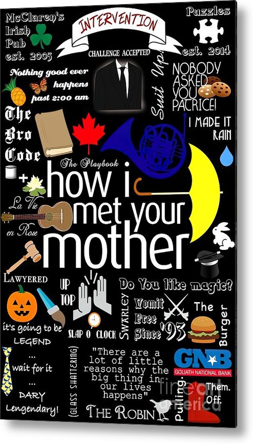  Happy Metal Print featuring the painting how I met your mother by Chapman Stewart