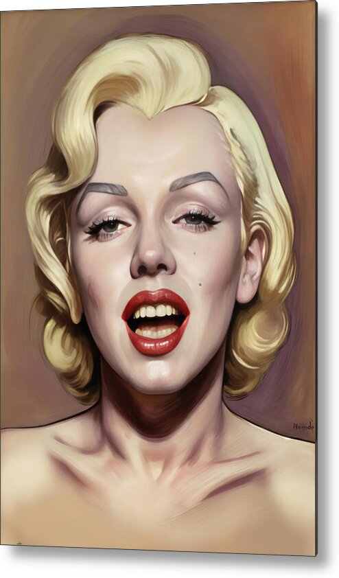 Mouth Metal Print featuring the painting I am a Iconic Sex Symbol No.3 by My Head Cinema