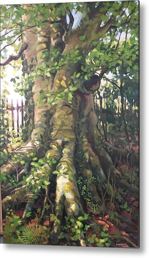 Tree Metal Print featuring the painting Irish Tree by Don Morgan