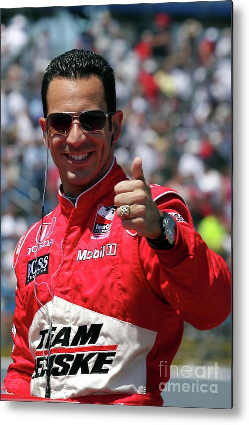 Indy;car;racing;motorsports;irl;newton Metal Print featuring the photograph Helio Castroneves IRL Racing by Pete Klinger