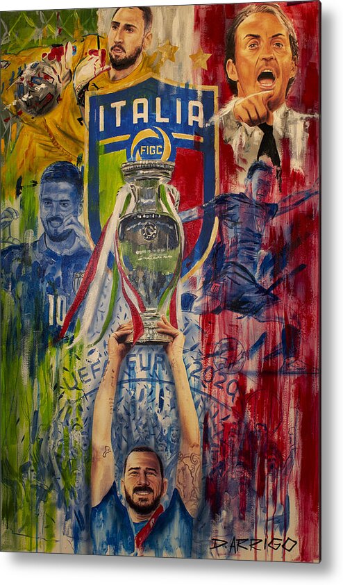 Italy Metal Print featuring the painting Italy Euro Cup 2020 Champions by David Arrigo