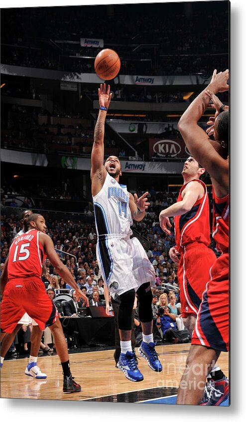 Playoffs Metal Print featuring the photograph Jameer Nelson, Al Horford, and Kirk Hinrich by Fernando Medina