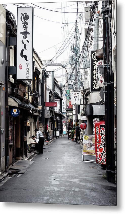 Japan Metal Print featuring the photograph Japan Rising Sun Collection - Japanese Street by Philippe HUGONNARD