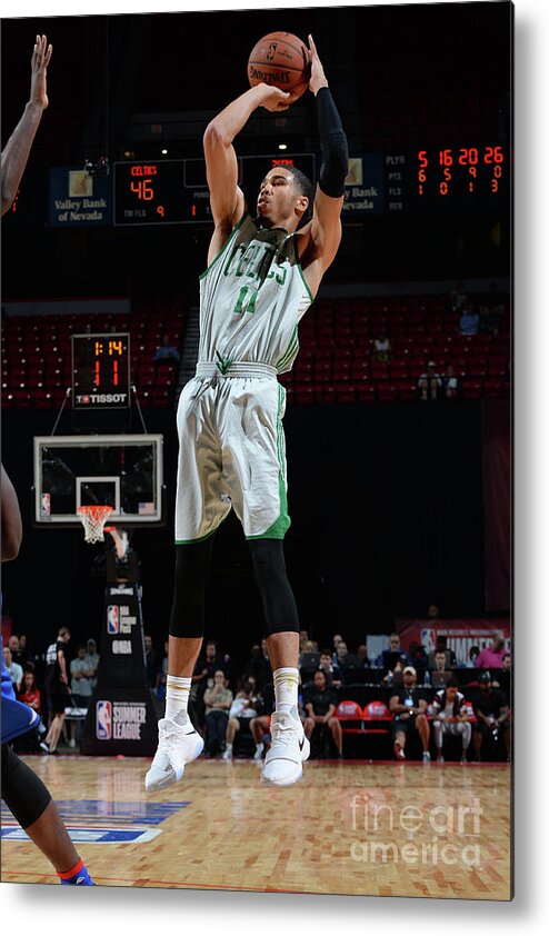 Nba Pro Basketball Metal Print featuring the photograph Jayson Tatum by Bart Young
