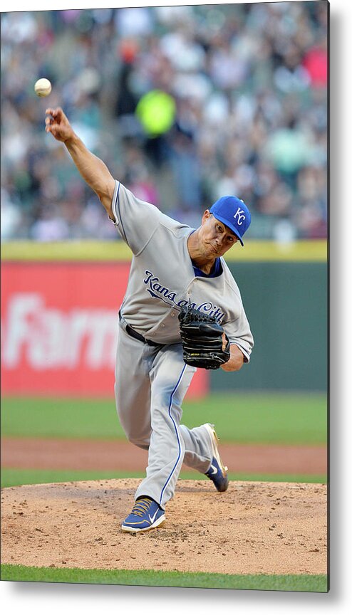 American League Baseball Metal Print featuring the photograph Jeremy Guthrie by Brian Kersey