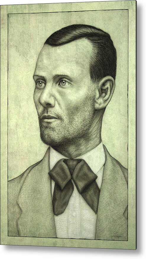 Jesse James Metal Print featuring the painting Jesse James by James W Johnson