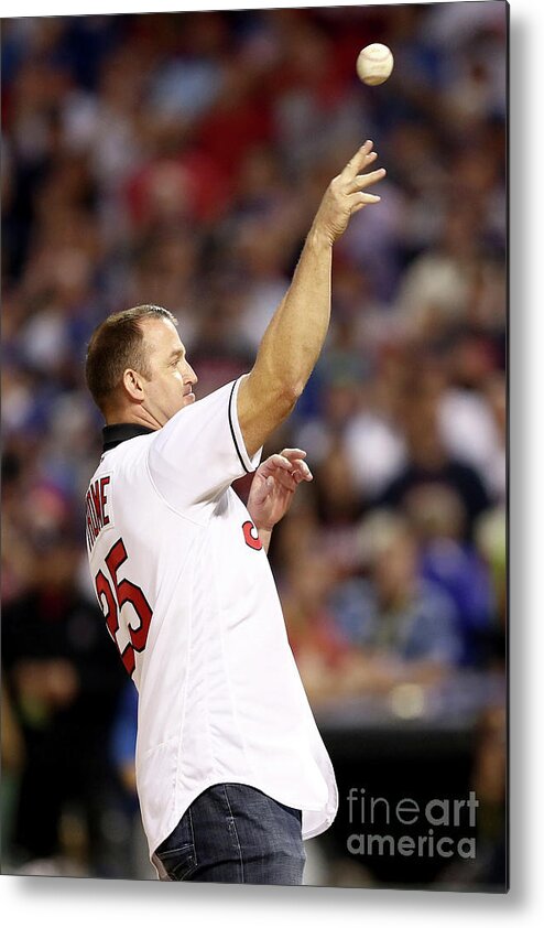 Three Quarter Length Metal Print featuring the photograph Jim Thome by Elsa