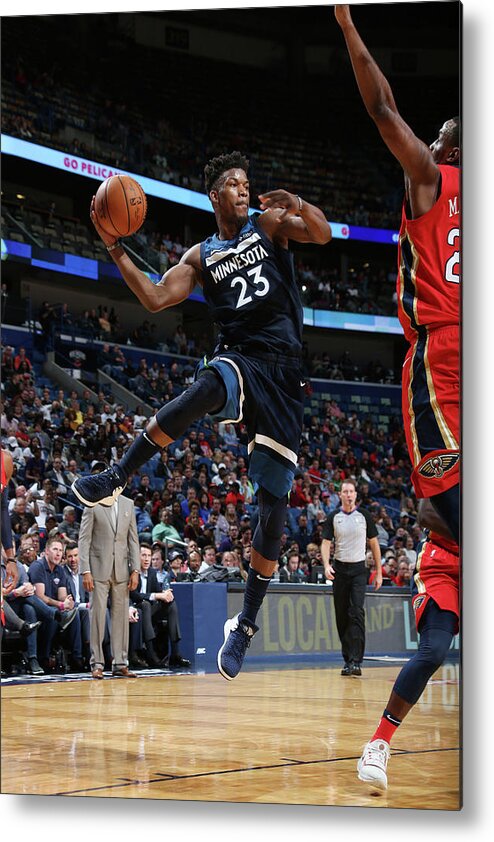 Smoothie King Center Metal Print featuring the photograph Jimmy Butler by Layne Murdoch Jr.