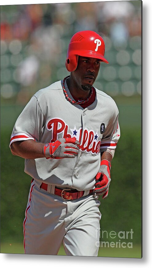 National League Baseball Metal Print featuring the photograph Jimmy Rollins by Jonathan Daniel