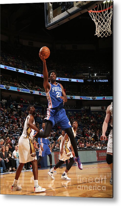 Smoothie King Center Metal Print featuring the photograph Joel Embiid by Layne Murdoch
