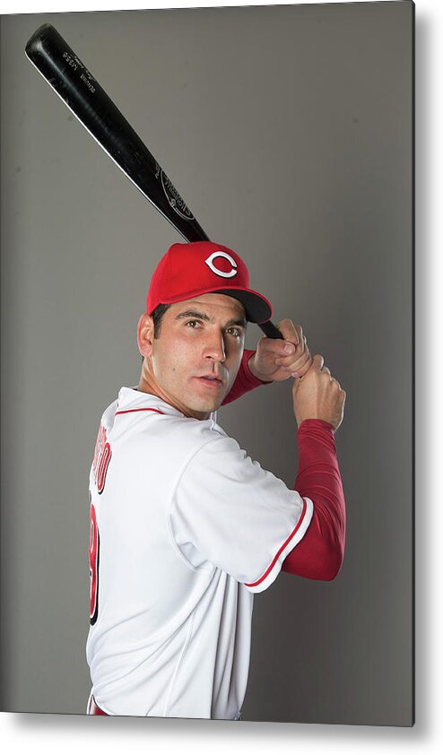 American League Baseball Metal Print featuring the photograph Joey Votto by Mike Mcginnis